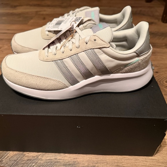 adidas Shoes - Adidas Run 70s Ladies Size 9 Beige, gray and White Sneakers‎ NEW